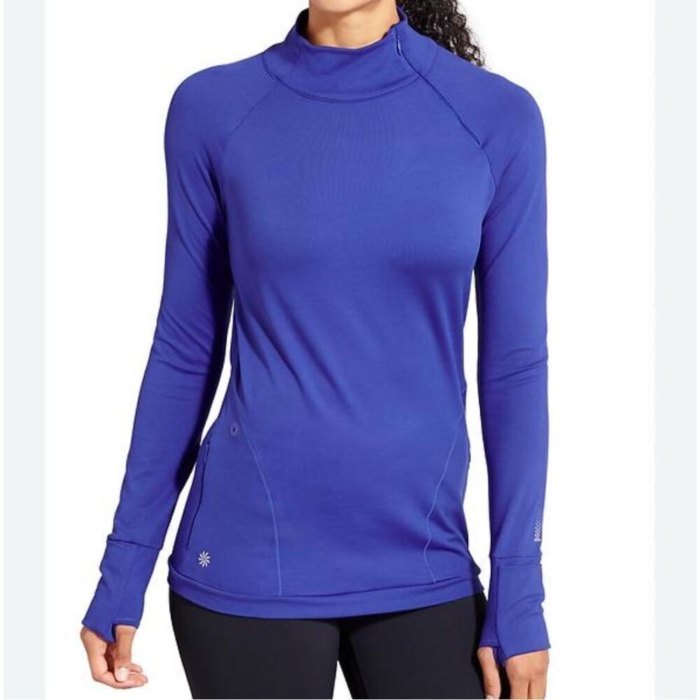Athleta Superluxe Half Zip Vibrant Cobalt Size XS